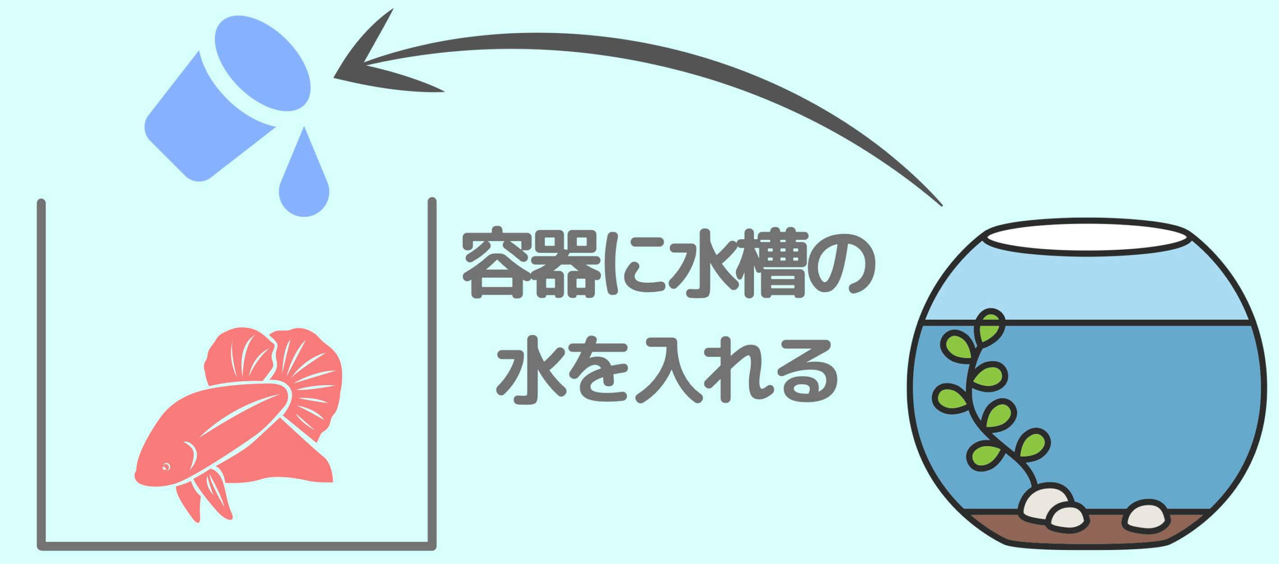 水を入れる